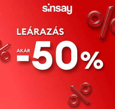 Sinsay - Akciók akár 50%-ig