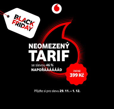 Vodafone - Neomezený tarif se slevou 46 %