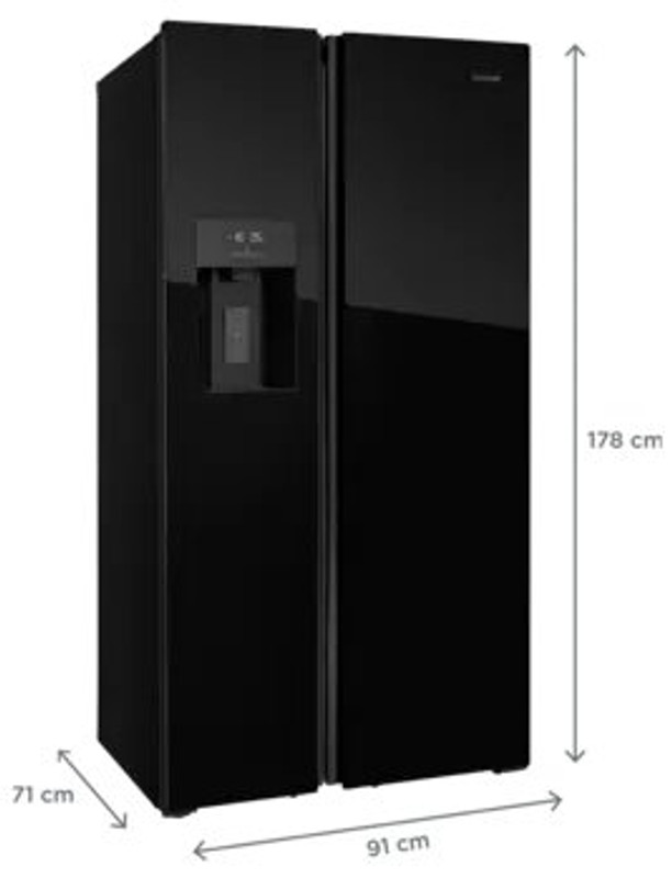 Concept LA7691bc americká lednice s výrobníkem ledu