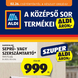 Aldi - Középső sor termékei