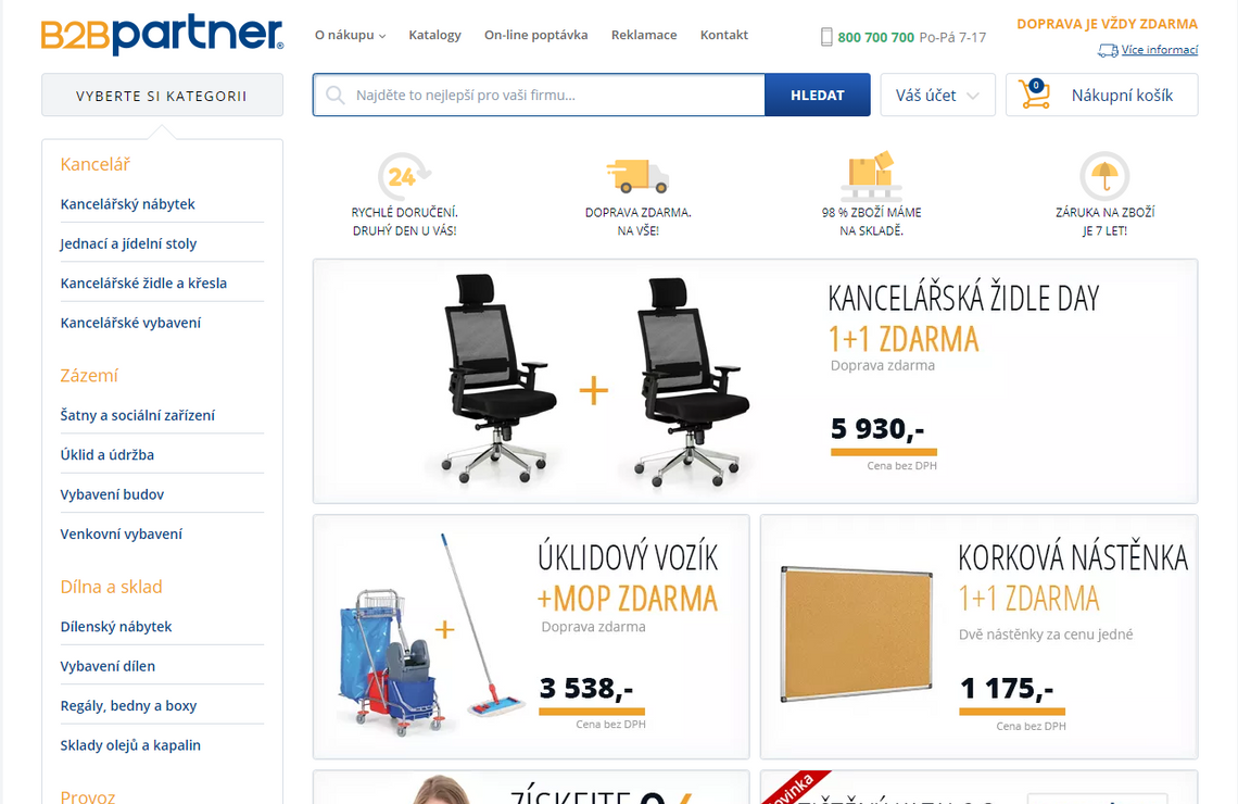 B2B partner eshop