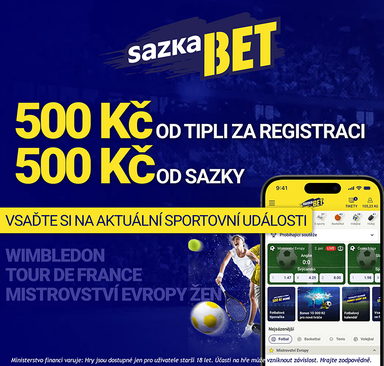 SazkaBet - 500 Kč + 500 Kč za registraci