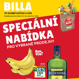 Billa - Speciální nabídka: vybrané prodejny