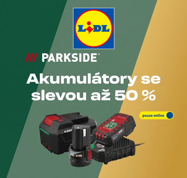 Lidl - Akumulátory Parkside se slevou až 50 %