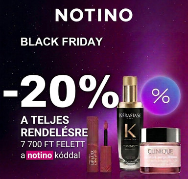 Notino - Black Friday 20% a teljes rendelésre