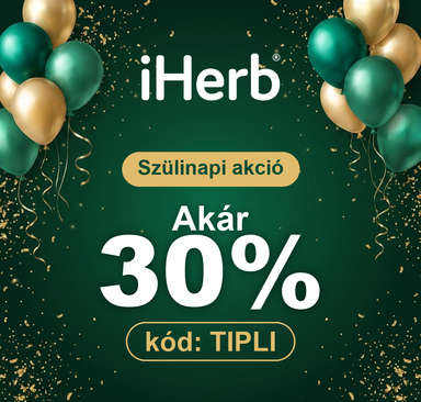 iHerb - Szülinapi akció, akár 30% kedvezmény