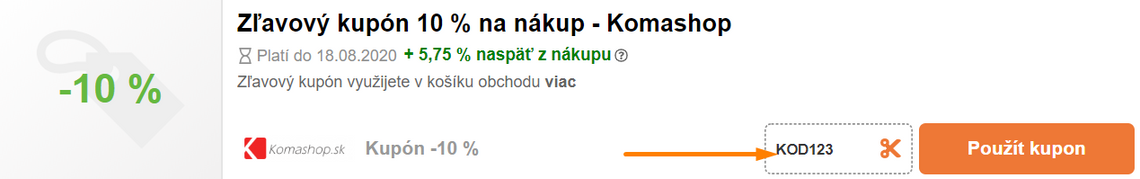 komashop zľavový kupón