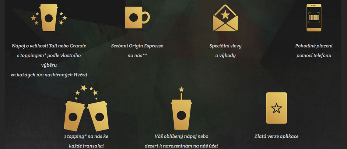 starbucks výhody, starbucks zlatý status