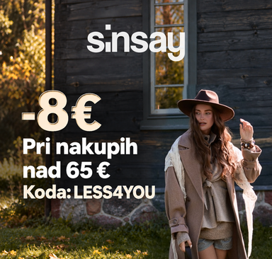 Sinsay - Popust 8 EUR pri nakupih nad 65 EUR