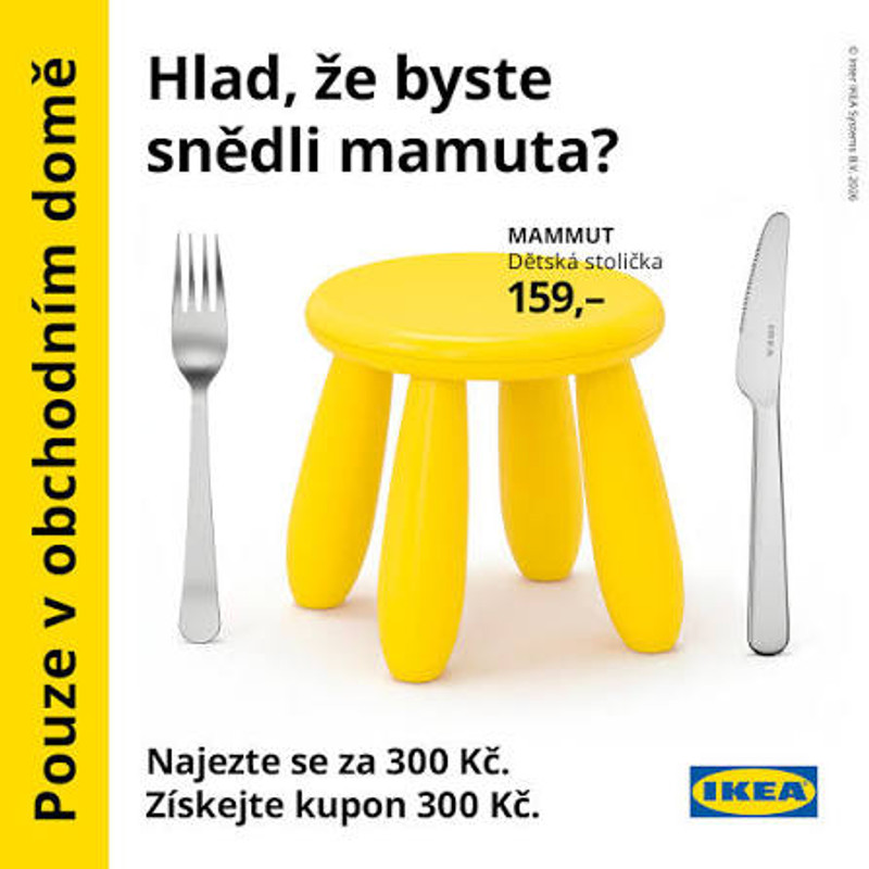 IKEA: Najezte se za 300 Kč, získáte kupón na 300 Kč. Jen v červenci.