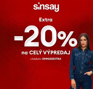 Sinsay - Extra -20 % na celý výpredaj