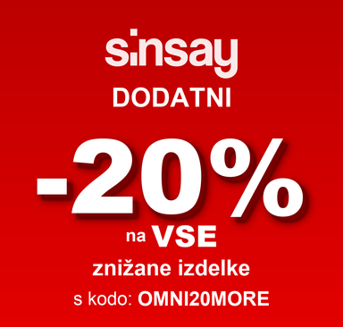 Sinsay - Dodatni -20 % na znižane izdelke