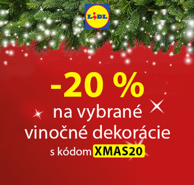 Lidl - Vianočné dekorácie -20 %