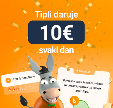 Tipli daruje 10€ svaki dan!